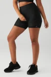 5 Airlift High-Waist Laser Cut Speedy Short - Black