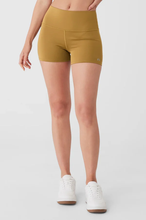 3 High-Waist Airlift Short - Golden Olive Branch