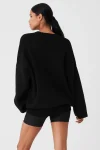 Scholar Crew Neck Sweater - Black