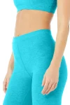 High-Waist Alosoft Flow Legging - Bright Aqua Heather
