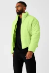 Corduroy Stage Puffer - Celery