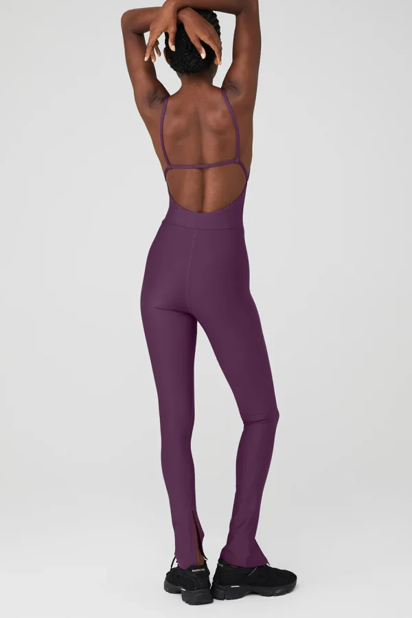 Airlift Disco Daze Onesie - Dark Plum