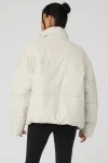Stretch Woven Street Puffer - Bone