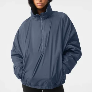 Latitude Light Weight 1/2 Zip Pullover Jacket - Bluestone