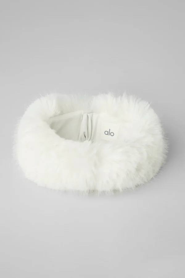 Faux Fur Wintersun Headband - Ivory