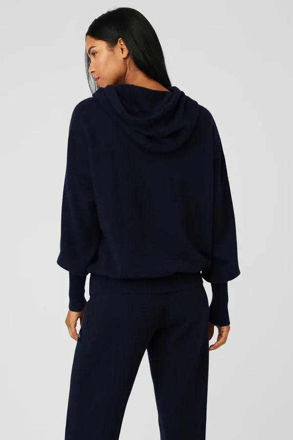 Cashmere Jet Set Hoodie - Navy