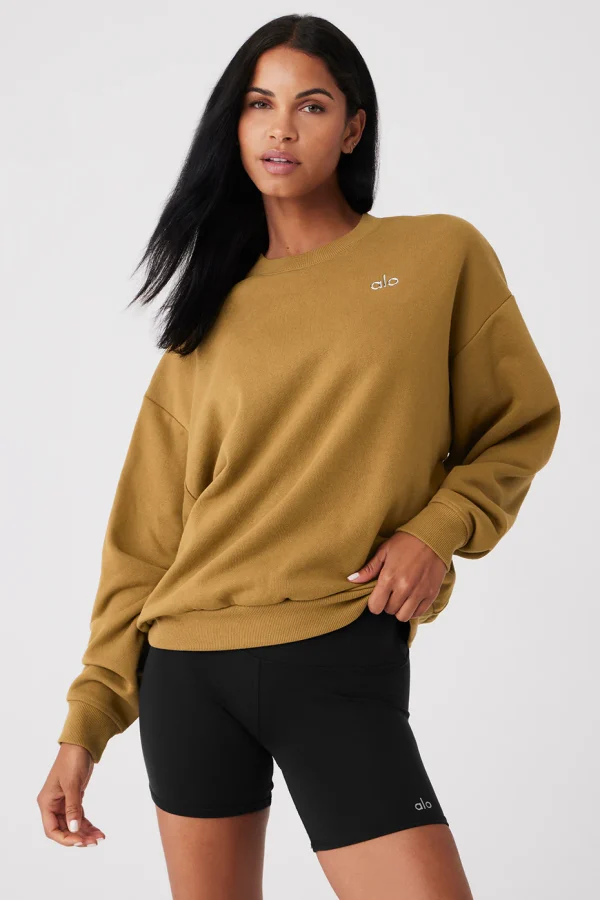 Accolade Crew Neck Pullover - Golden Olive Branch