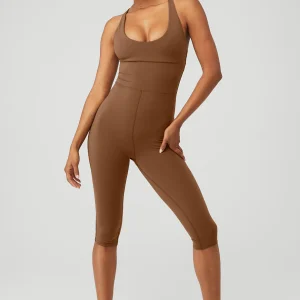 Airbrush Physique Onesie - Cinnamon Brown