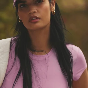 Alosoft Crop Finesse Short Sleeve - Soft Mulberry