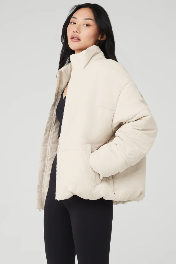 Corduroy Stage Puffer - Bone