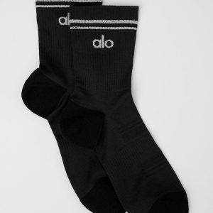 Unisex Half-Crew Performance Sock - Black