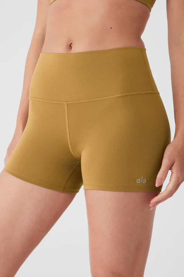 3 High-Waist Airlift Short - Golden Olive Branch