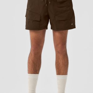 7″ Crinkle Nylon Excursion Cargo Short – Espresso