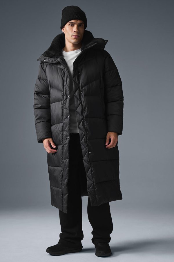 Gold Rush Puffer Trench ?C Black