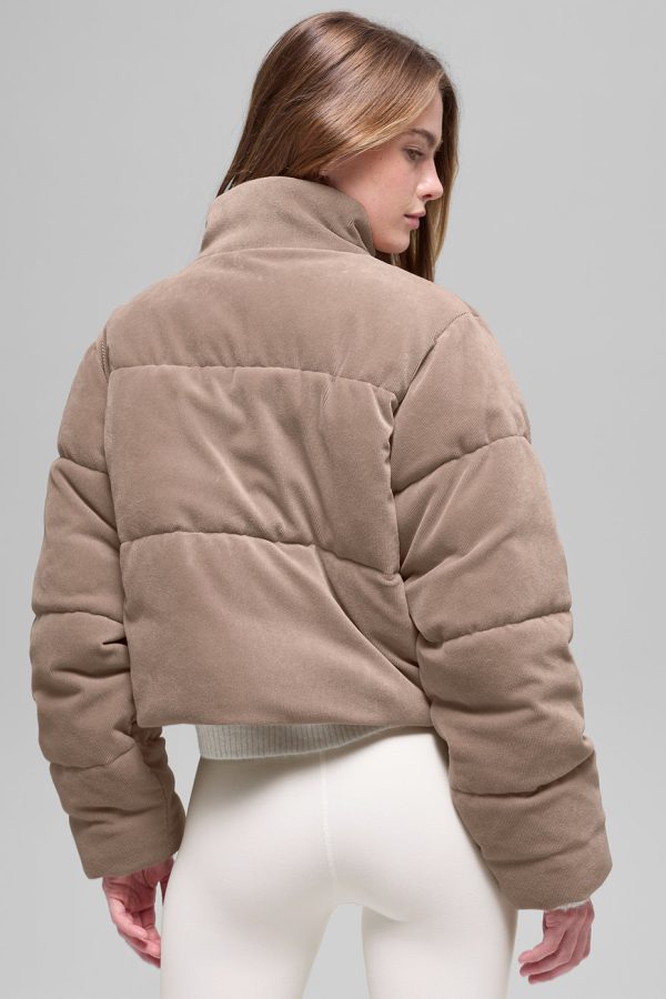 Micro Corduroy Dreamy Puffer ?C Chai Latte