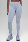 Seamless High-Waist Two Tone Rib Legging – Winter Frost Heather