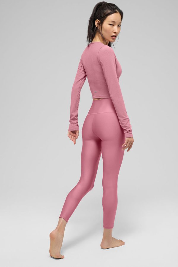 7/8 High-Waist Airlift Legging – Pink Wild Rose