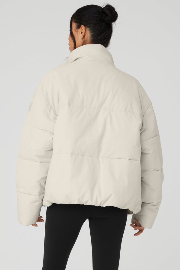 Stretch Woven Street Puffer ?C Bone
