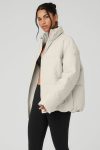 Stretch Woven Street Puffer ?C Bone