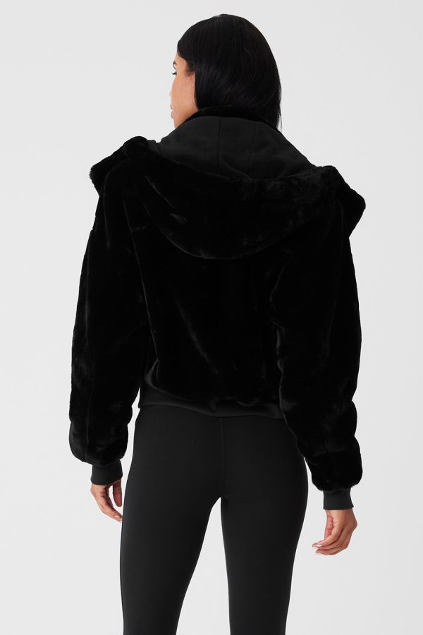 Faux Fur Foxy Jacket ?C Black