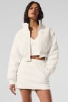 Polar Fleece Cropped Wintry Mix Jacket ?C Ivory