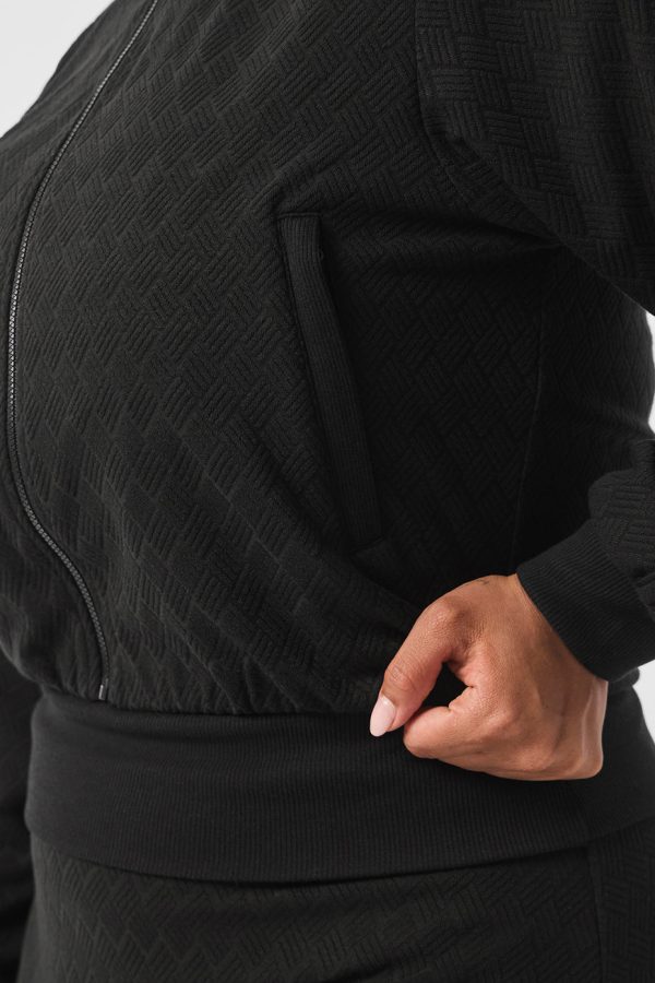 Cropped Doubles Only Full Zip Jacket ?C Black