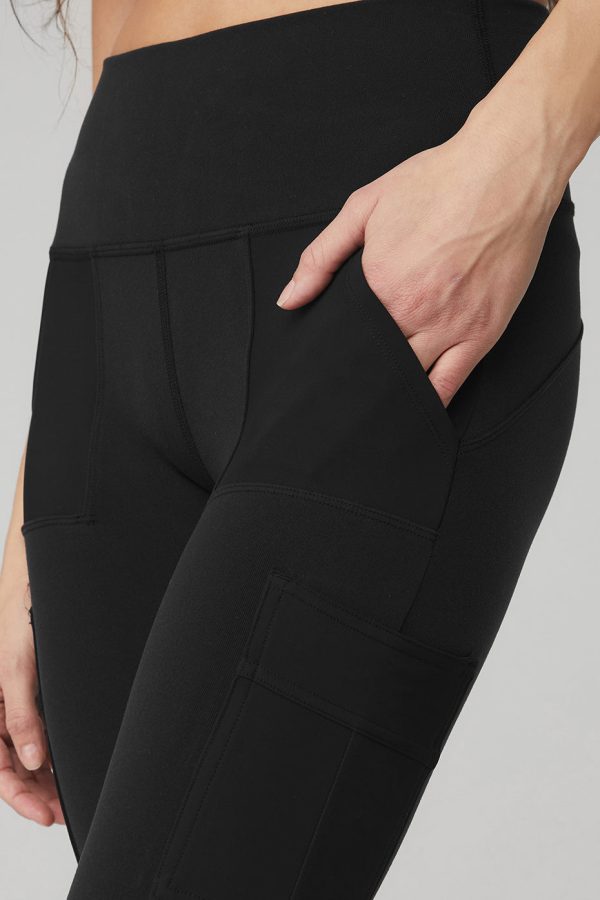 High-Waist Cargo Legging ?C Black
