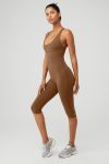 Airbrush Physique Onesie ?C Cinnamon Brown