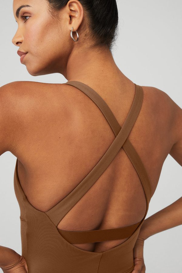 Airbrush Physique Onesie ?C Cinnamon Brown