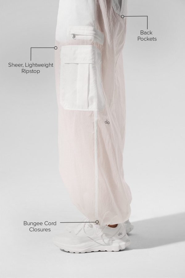 Sheer Game Time Wide Leg Jogger ?C White